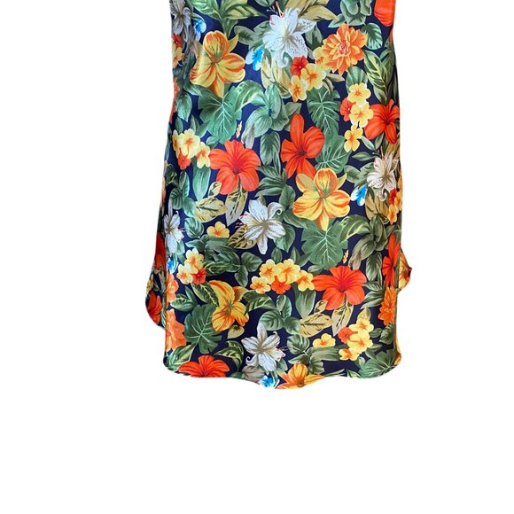 Michelle-Louise Tropical Floral Slip Dress Rainbow Island Vacation Resort Y2K-XL - Picture 8 of 11